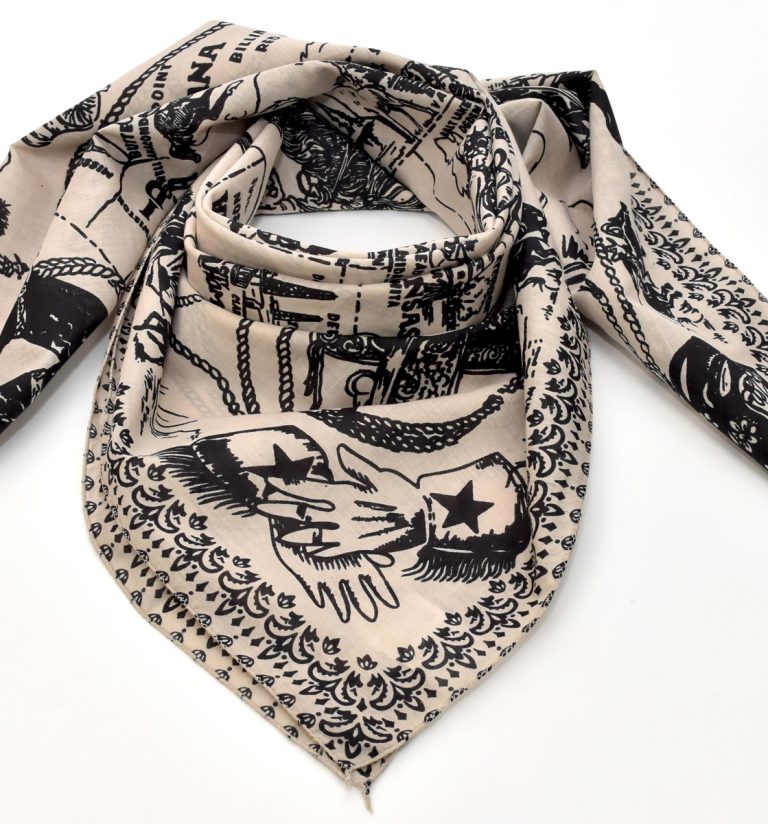 Midwest Map Scarf Natural
