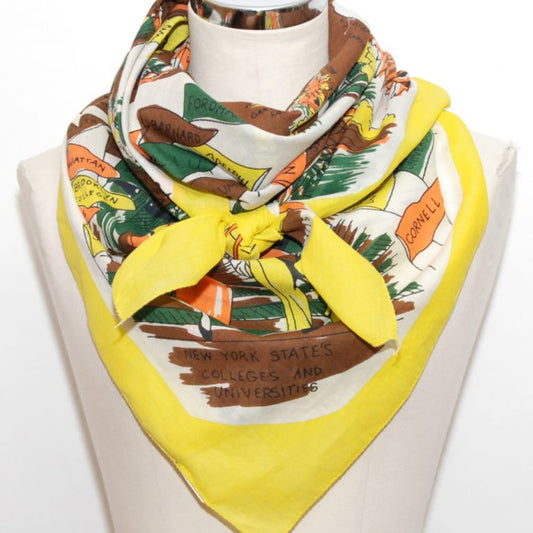 ニューヨークマッププリント・スカーフ・イエロー