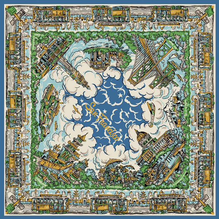 San Francisco Scarf Blue