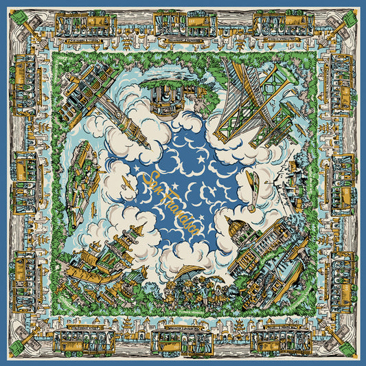 サンフランシスコ・スカーフ・ブルー