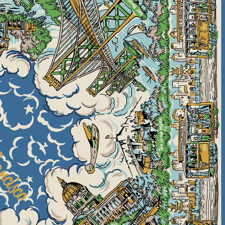 San Francisco Scarf Blue