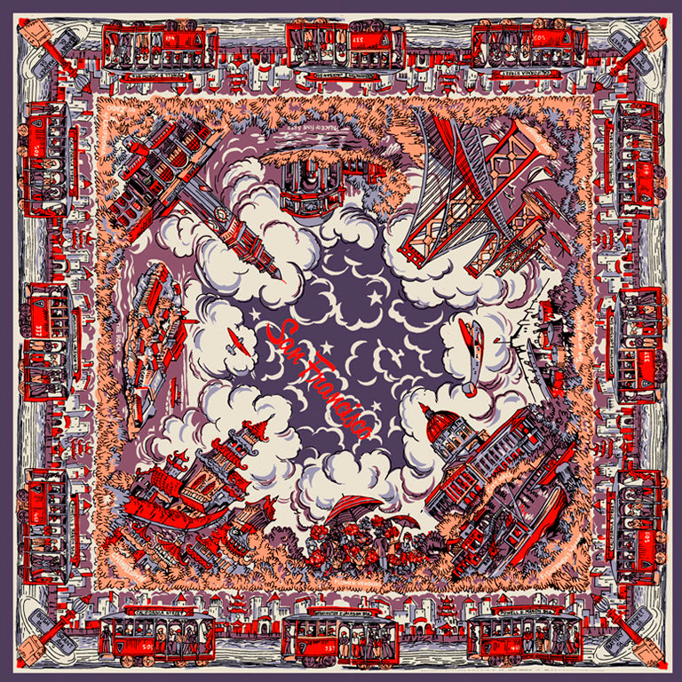 San Francisco Scarf Purple