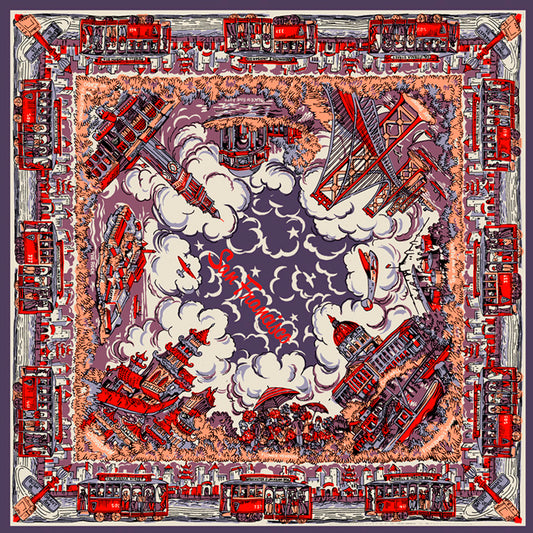 サンフランシスコ・スカーフ・パープル