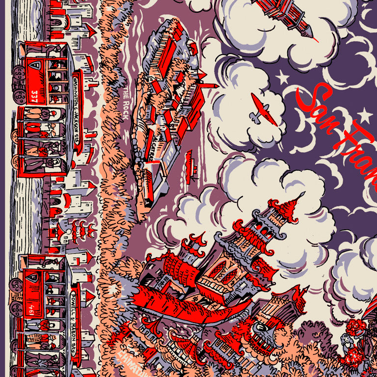 San Francisco Scarf Purple