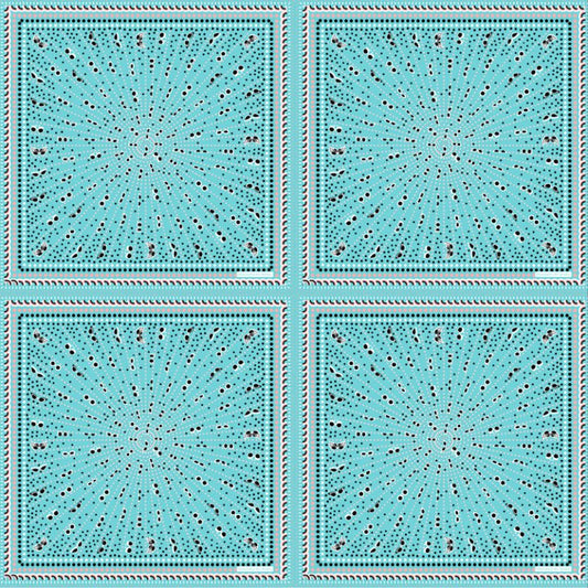 サングラスプリント・スカーフ・ターコイズ