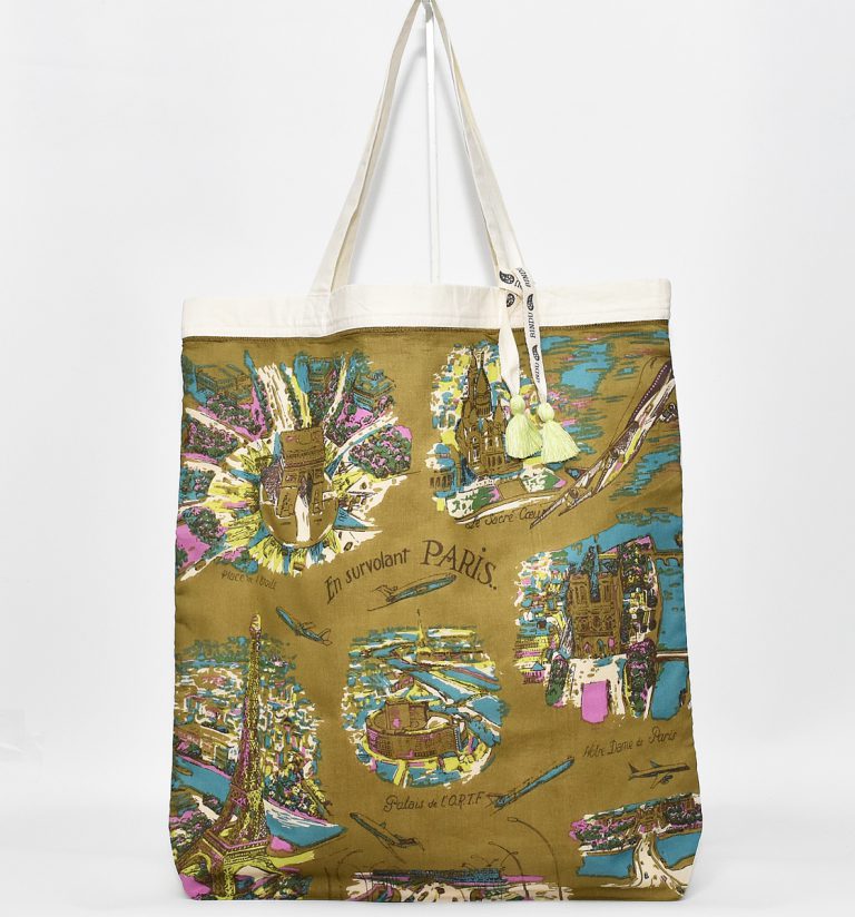 バンダナ・エコバッグBig ・Paris/gold – Bindu Web Shop