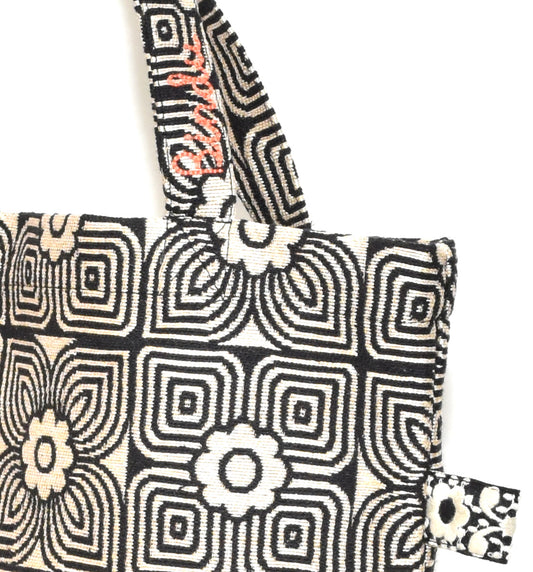 Flower Jacquard Tote Bag, Natural / bbb1928