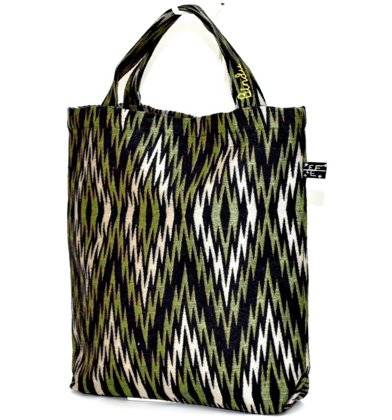 Iceberg ジャカード・トート・Olive/Black
