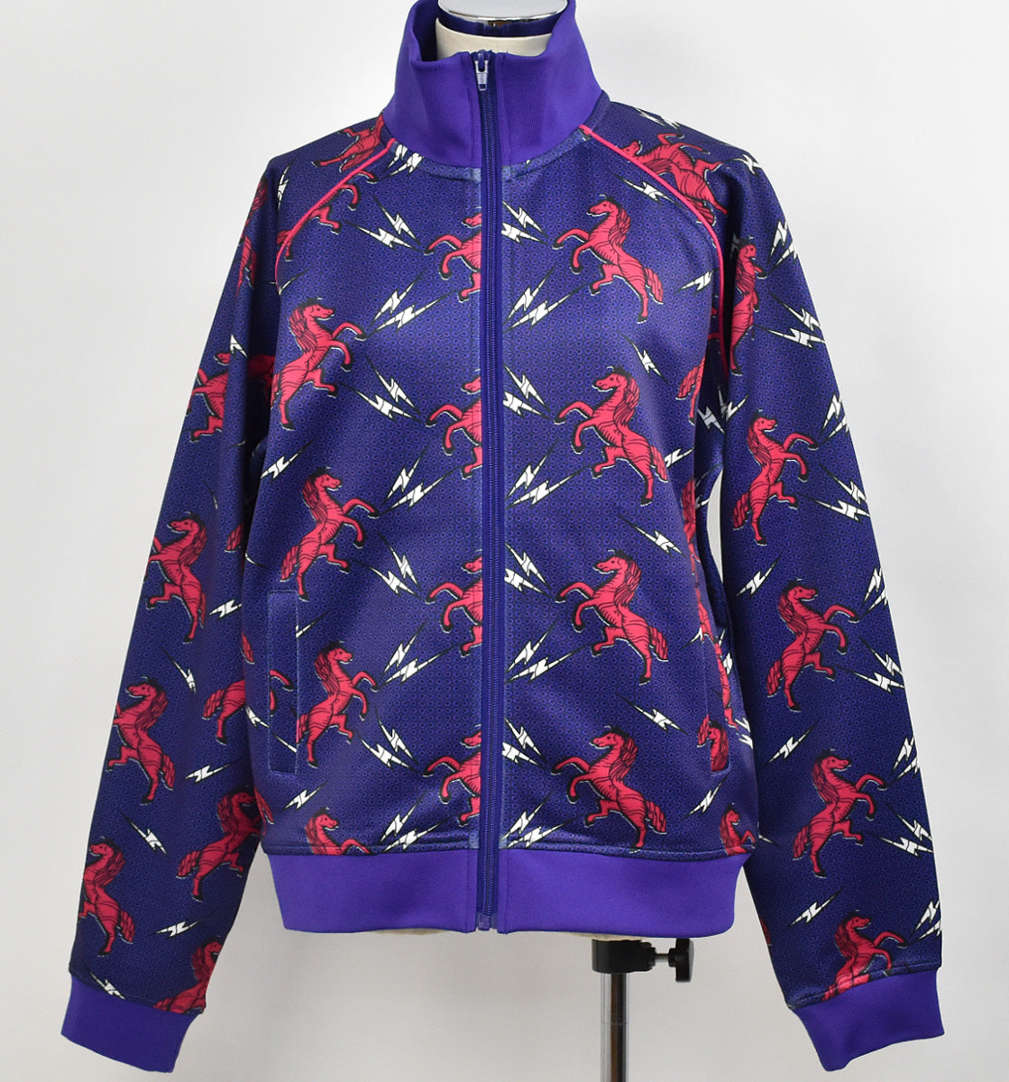 African Print Track Jacket-Crazy Horse/PPL