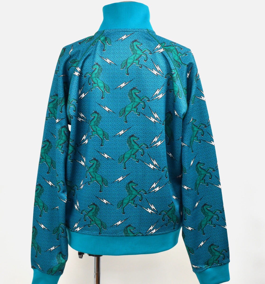 African Print Track Jacket-Crazy Horse/Tuq