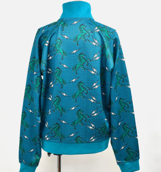 African Print Track Jacket-Crazy Horse/Tuq / BTJ1