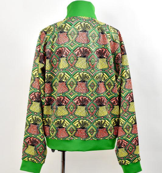 African Print Track Jacket-Dollar / BTJ1