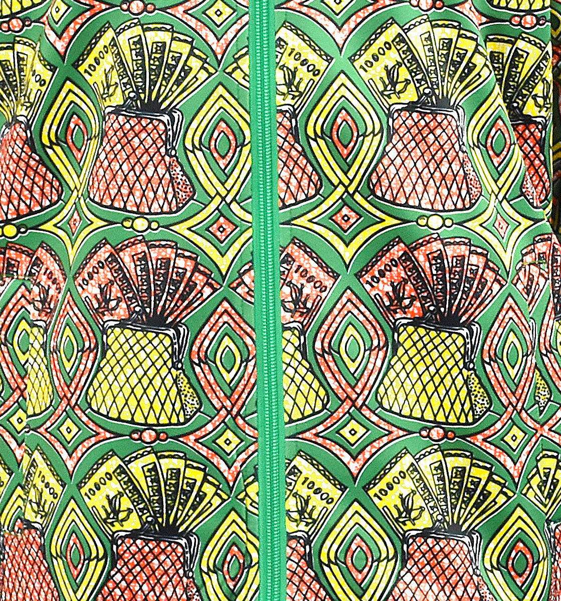 African Print Track Jacket-Dollar / BTJ1