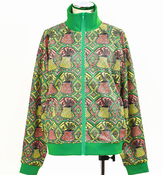 African Print Track Jacket-Dollar / BTJ1