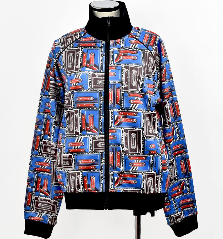 African Print Track Jacket-Casette Tape