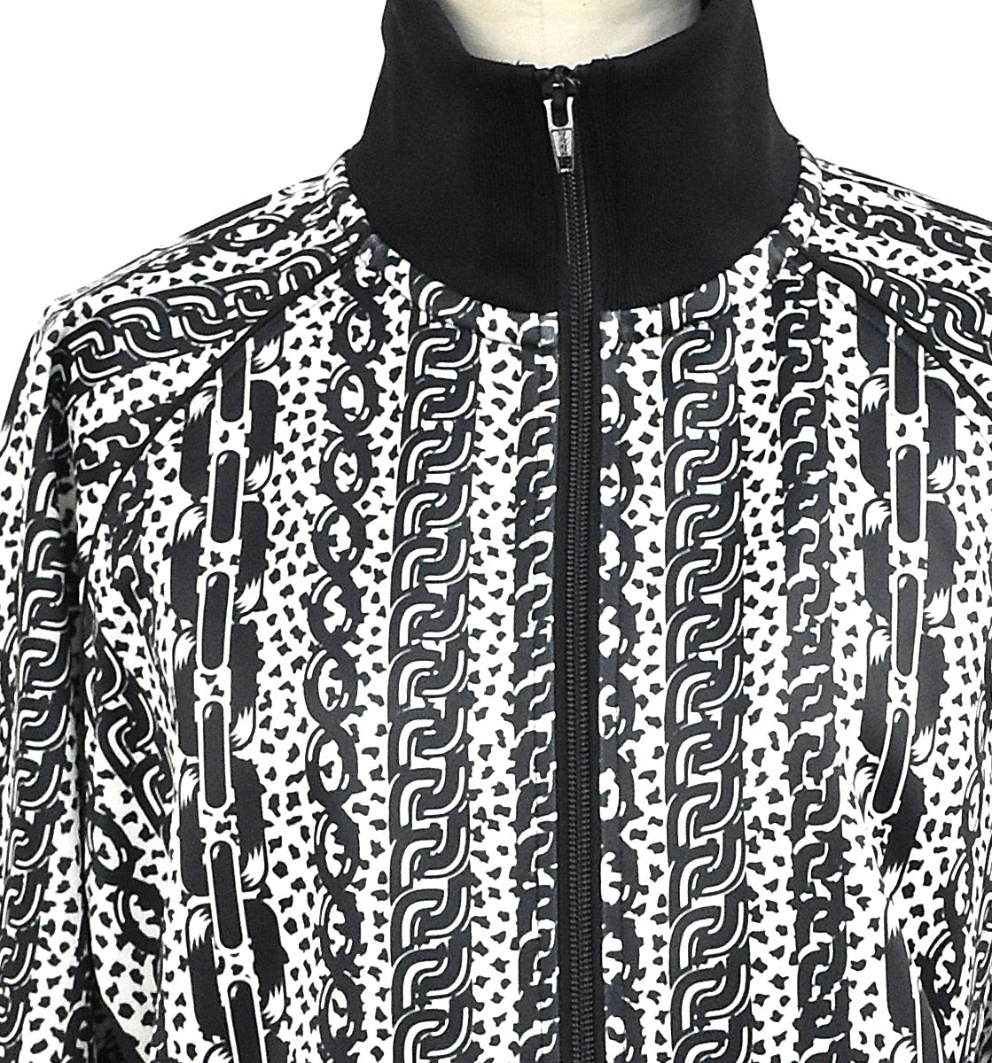 African Print Track Jacket-Chain