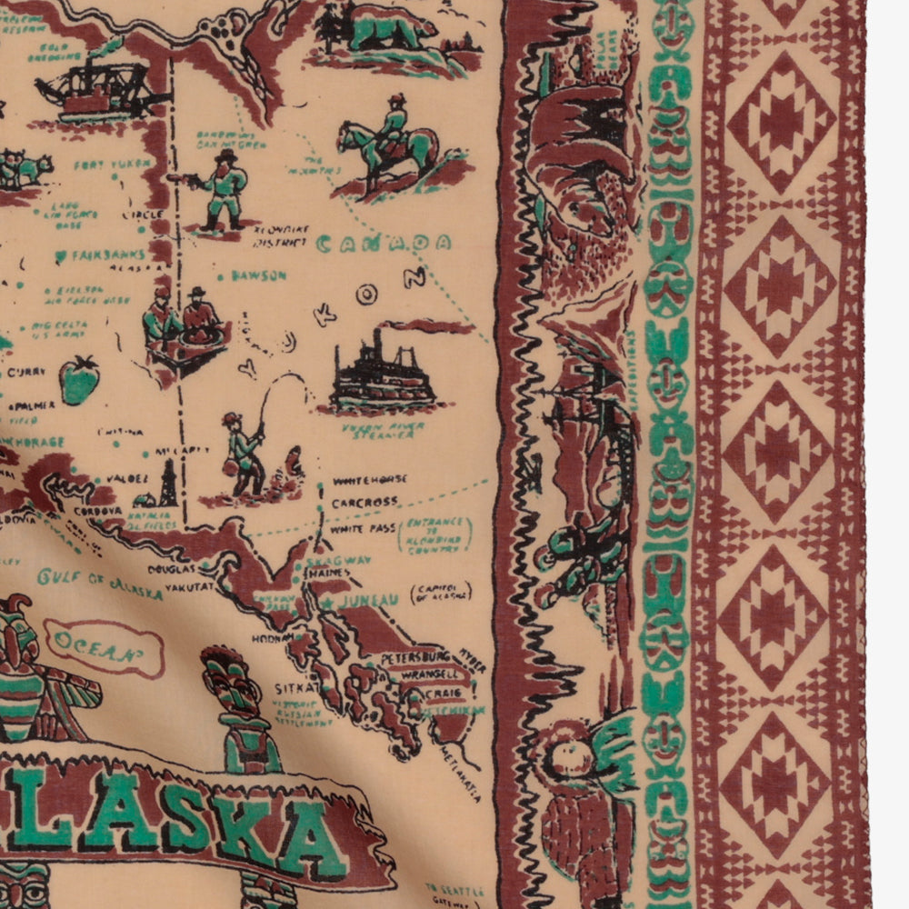 Alaska3 マップバンダナ Brown / BBB1312-Alaska3-c1