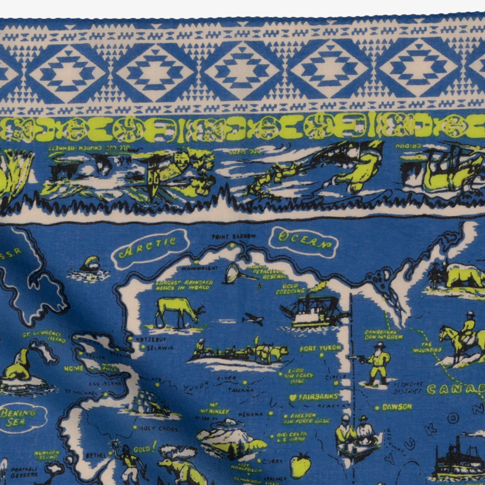 Alaska3 マップバンダナ Blue / BBB1312-Alaska3-c2