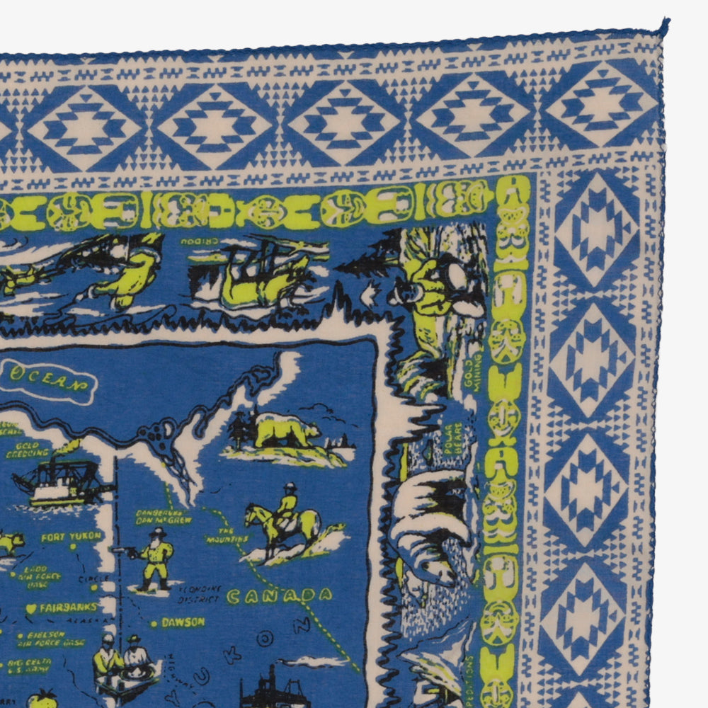 Alaska3 マップバンダナ Blue / BBB1312-Alaska3-c2