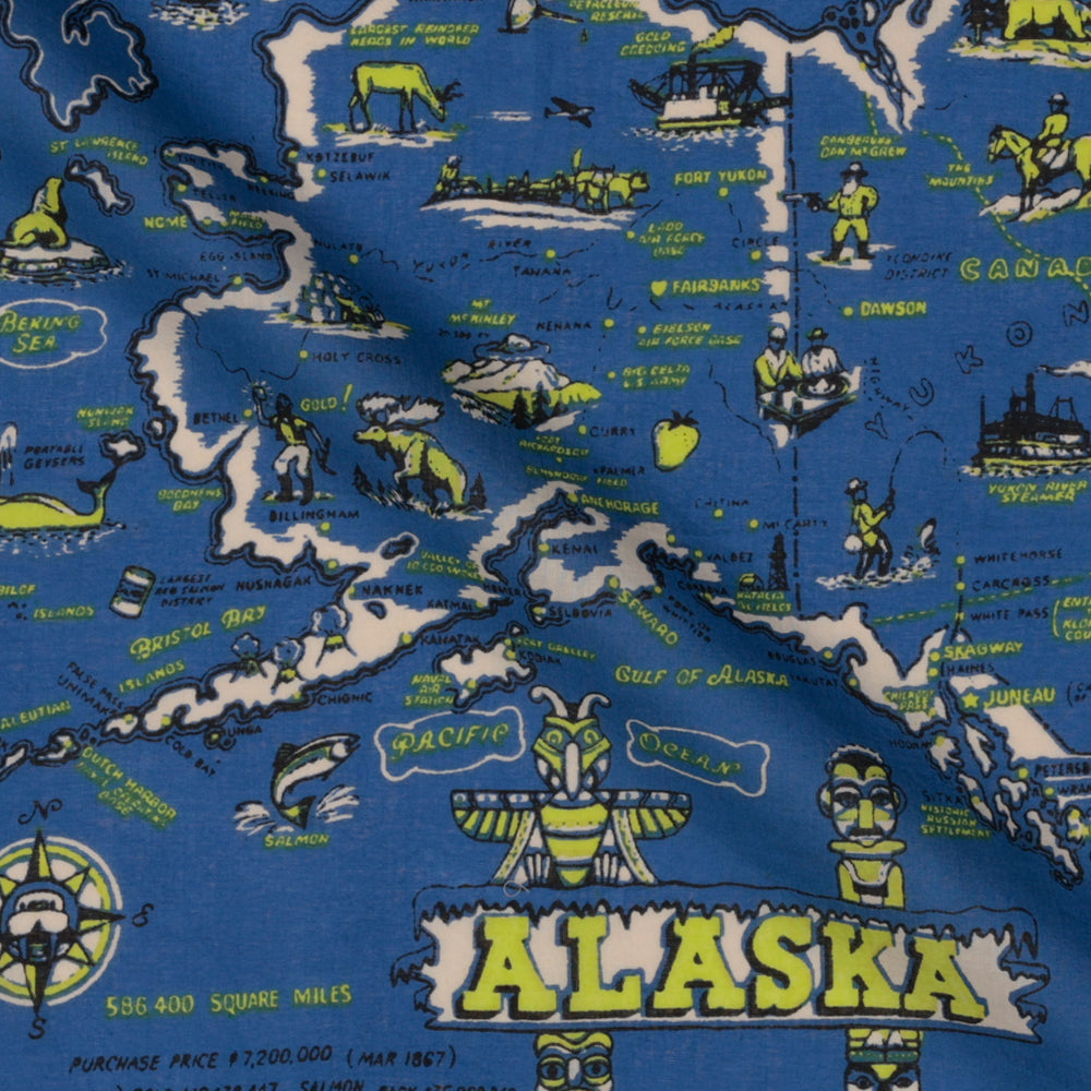 Alaska3 マップバンダナ Blue / BBB1312-Alaska3-c2