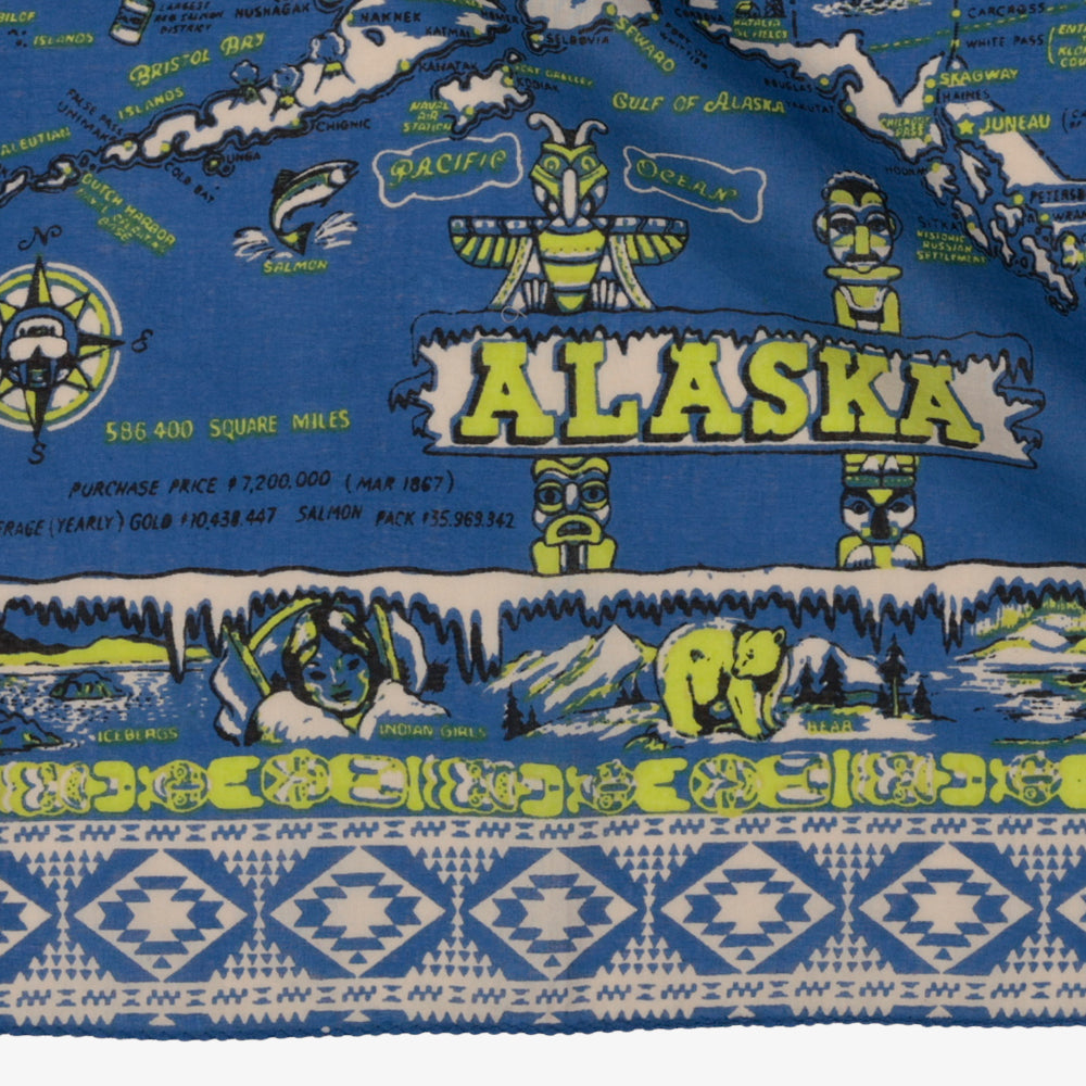 Alaska3 スモールスカーフ Blue / BBB2139-64-Alaska3-c2
