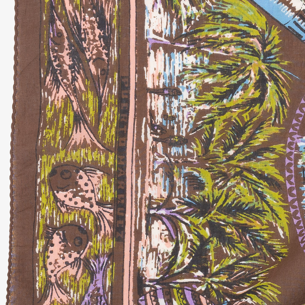Acapulco スモールスカーフ Brown / BBB2139-64-Acapulco-c1