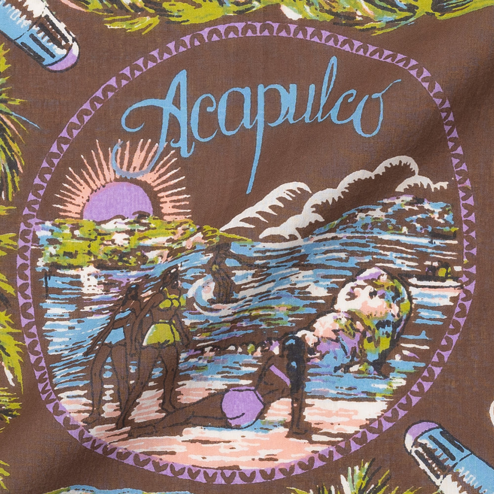 Acapulco マップバンダナ Brown / BBB1312-Acapulco-c1