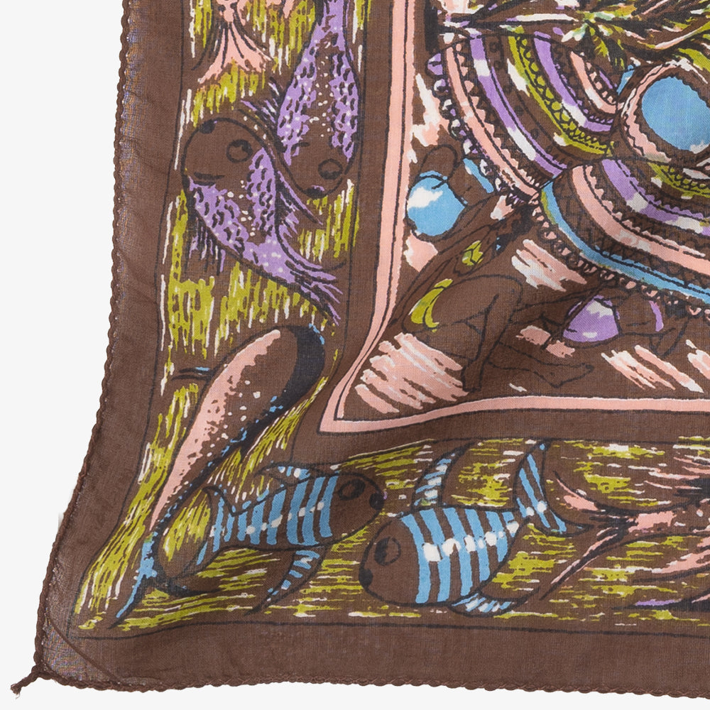 Acapulco スモールスカーフ Brown / BBB2139-64-Acapulco-c1