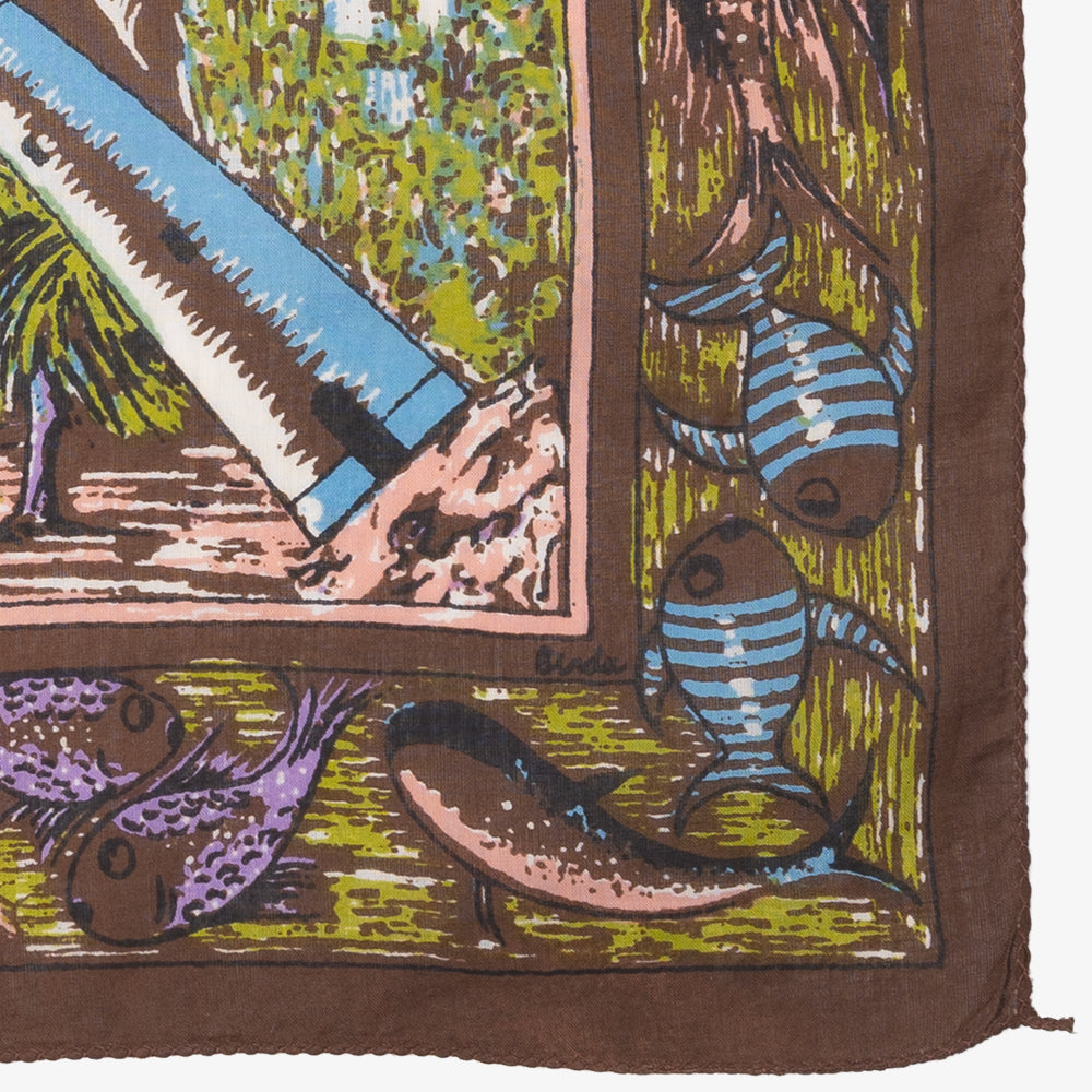 Acapulco スモールスカーフ Brown / BBB2139-64-Acapulco-c1