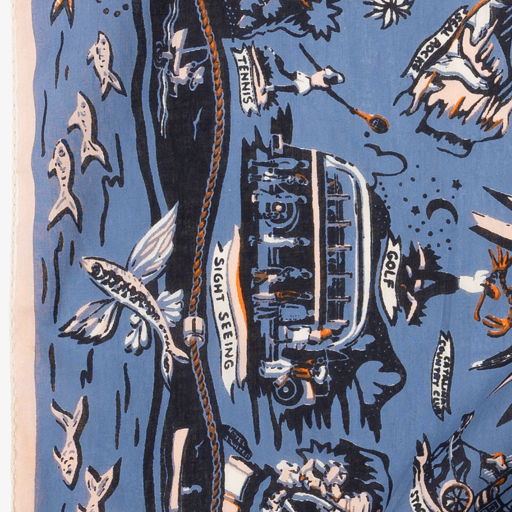 Catalina Map Bandana Saxe / BBB1312-Catalina-c2