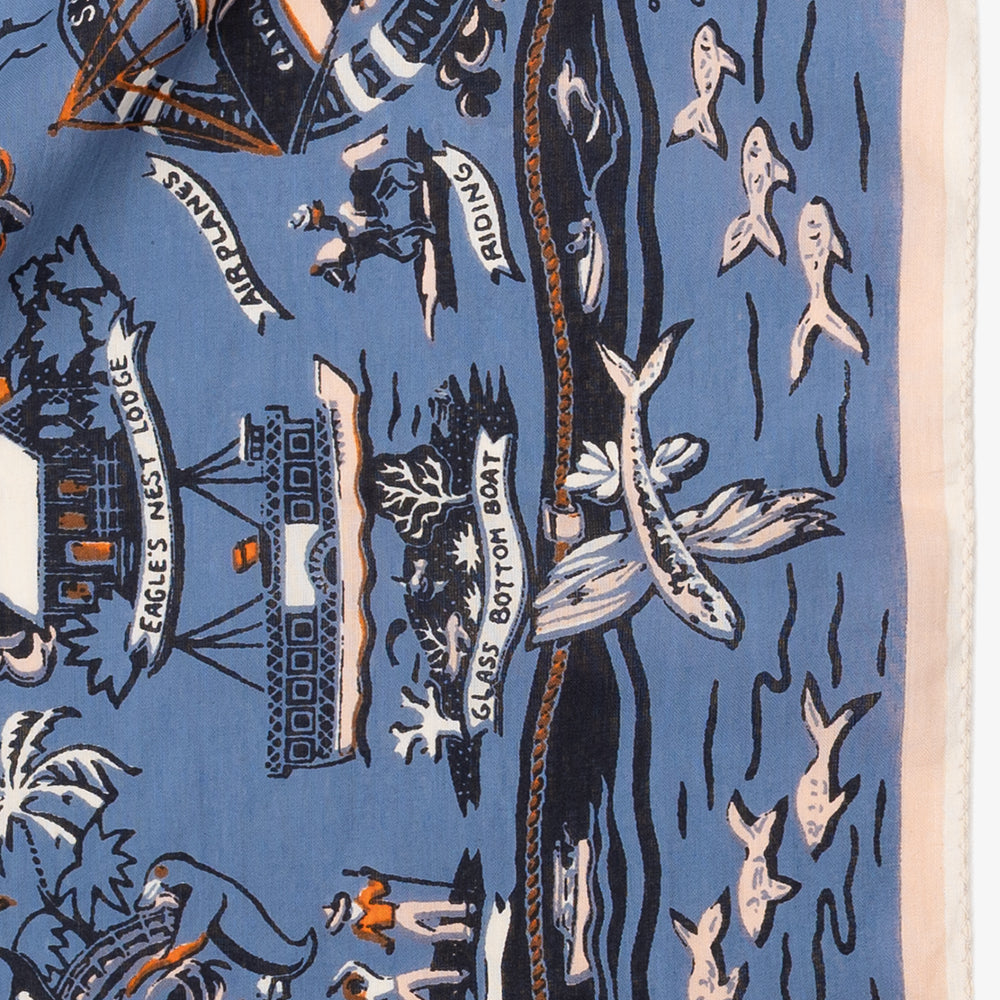 Catalina Map Bandana Saxe / BBB1312-Catalina-c2