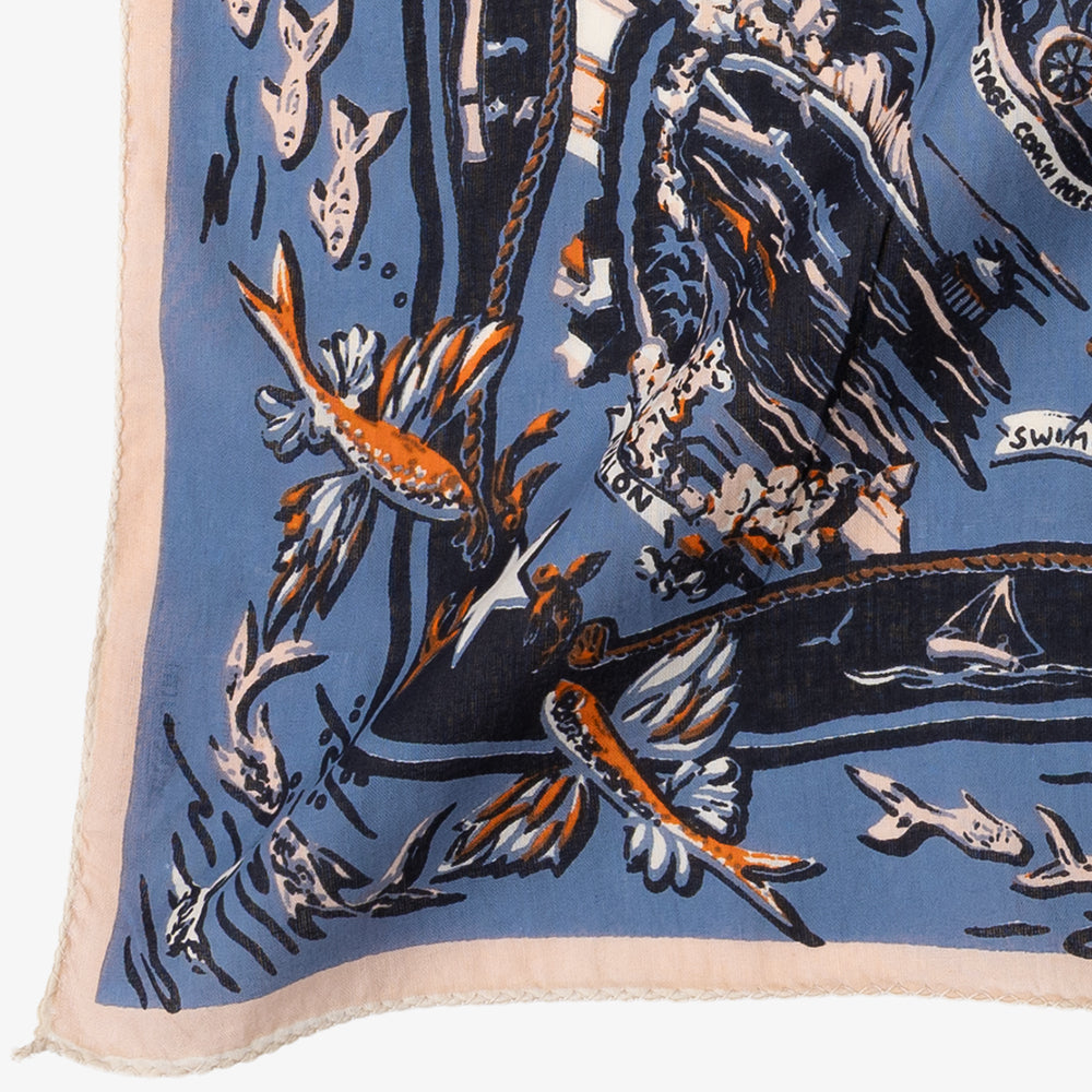 Catalina Map Bandana Saxe / BBB1312-Catalina-c2