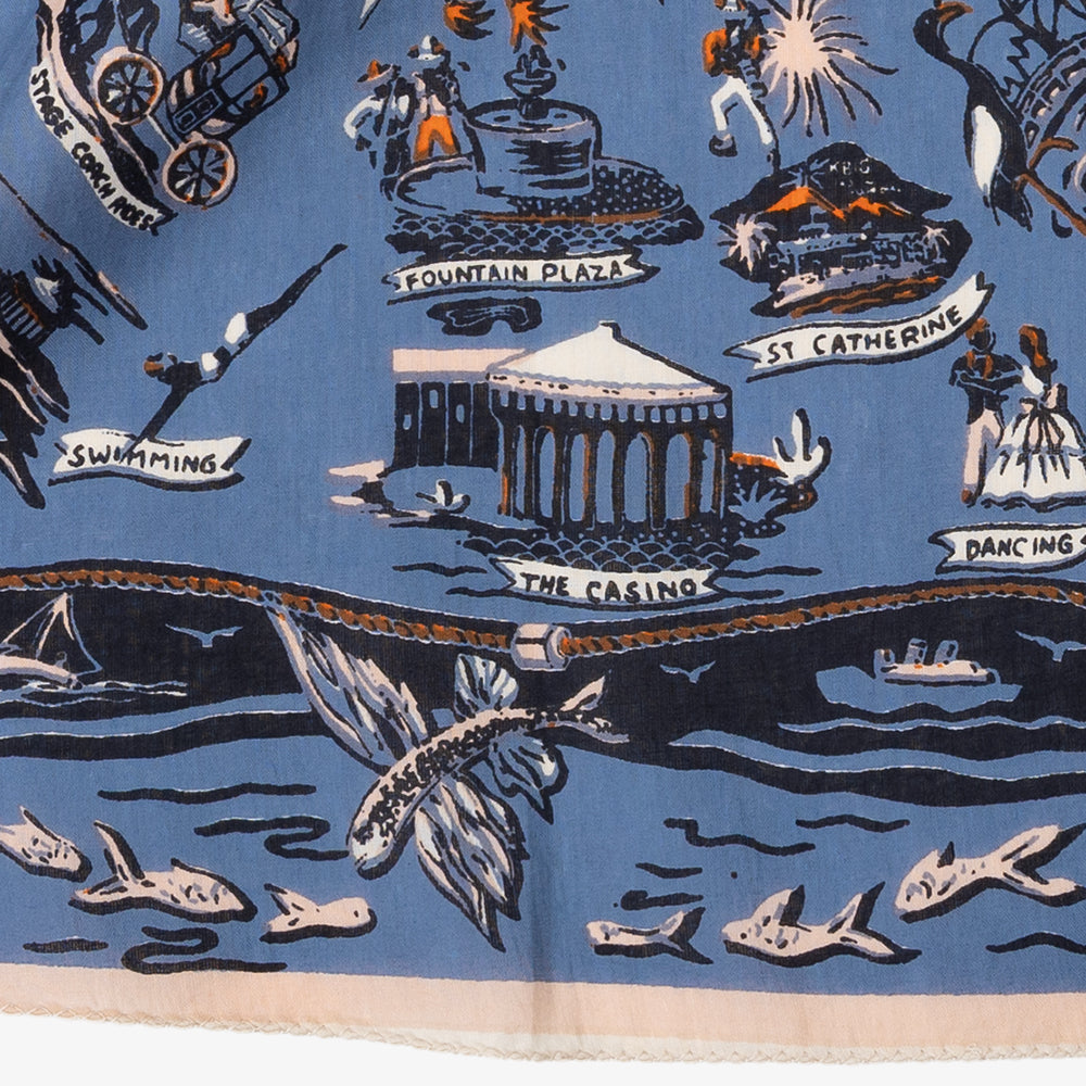 Catalina Map Bandana Saxe / BBB1312-Catalina-c2