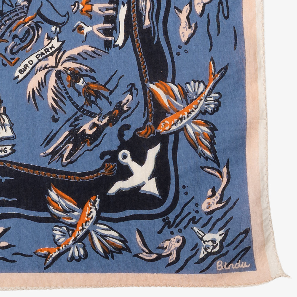 Catalina Map Bandana Saxe / BBB1312-Catalina-c2