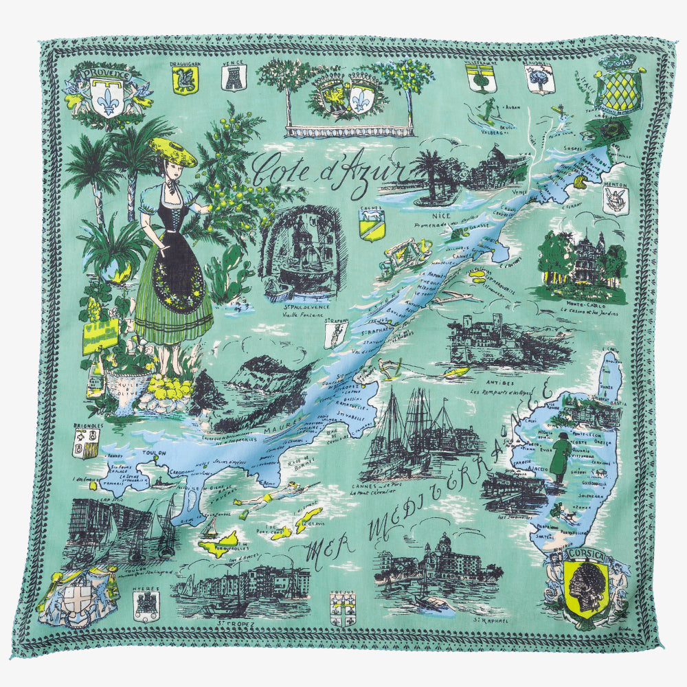Côte d'azur スカーフ Mint / BBB1313-Cotedazur-c2