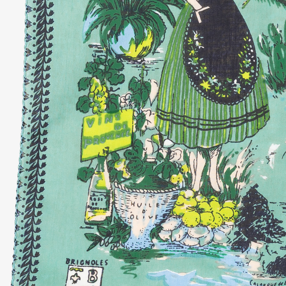 Côte d'azur マップバンダナ Mint / BBB1312-Cotedazur-c2