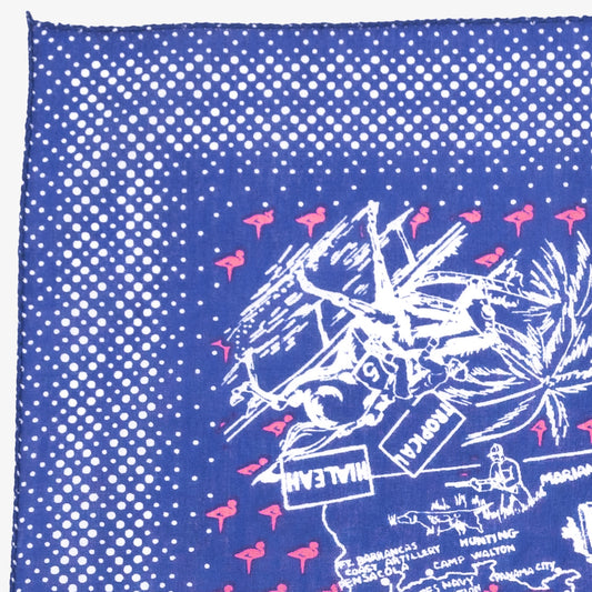 Florida 4 Map Print Bandana Blue / BBB1312 Florida4-c2