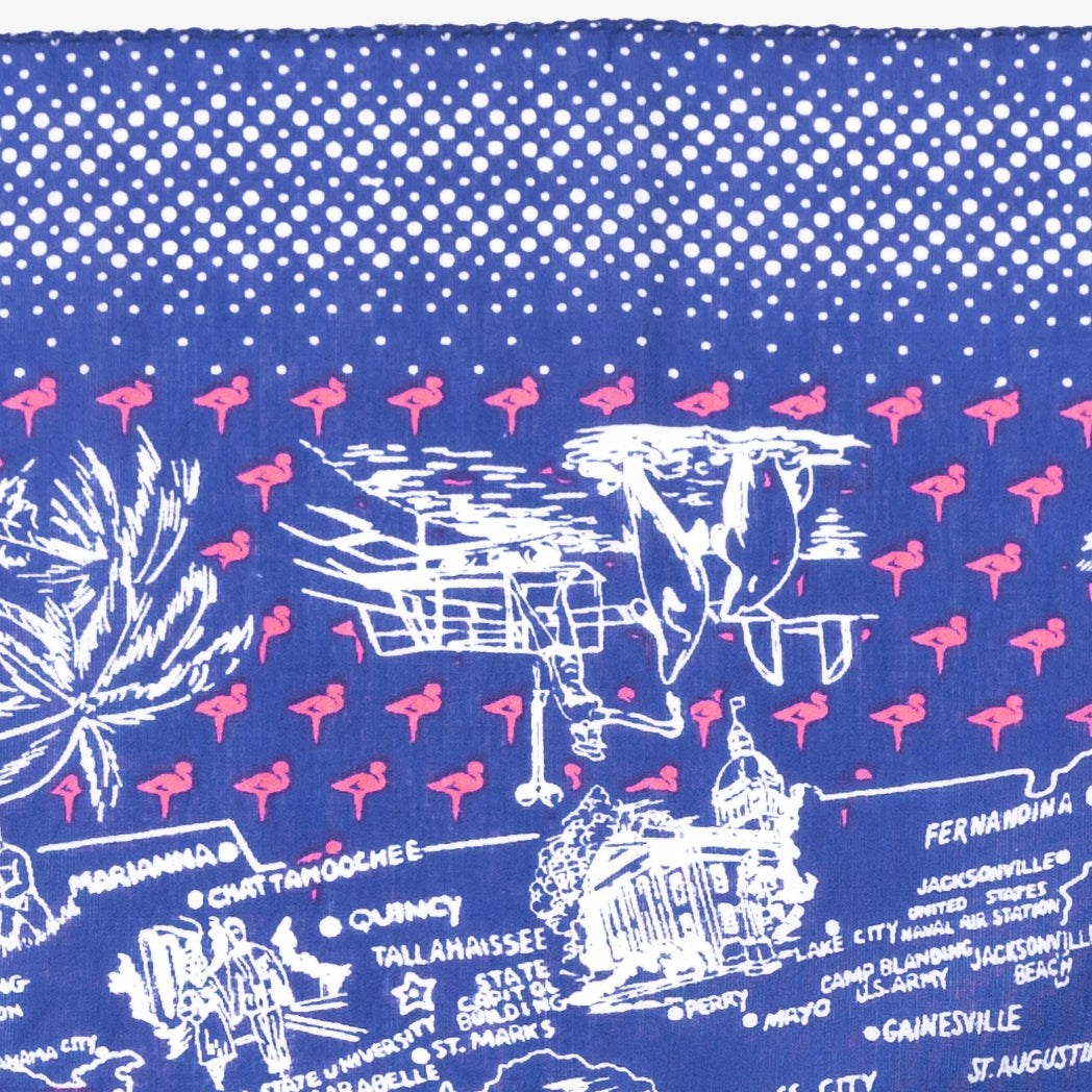 Florida 4 Map Print Bandana Blue / BBB1312 Florida4-c2