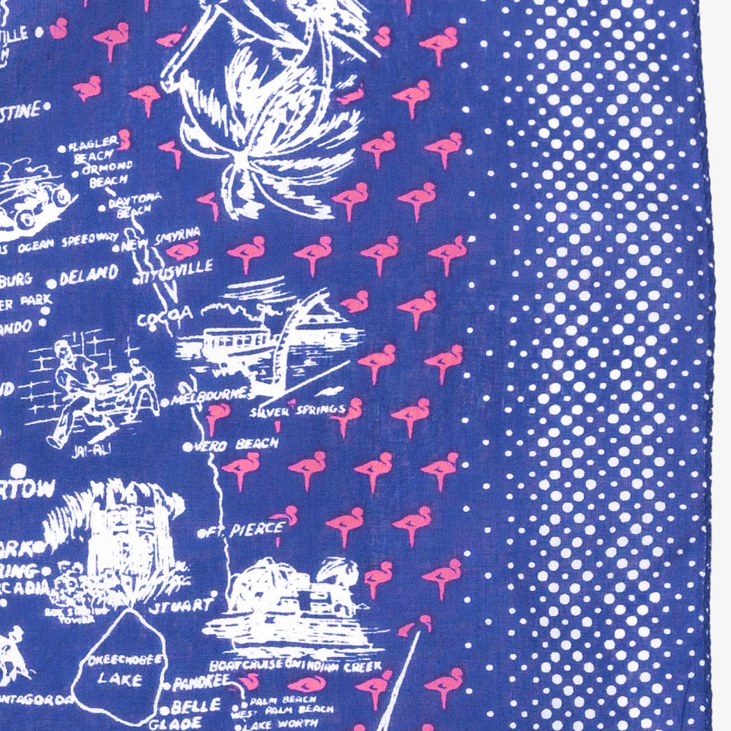 Florida 4 Map Print Bandana Blue / BBB1312 Florida4-c2