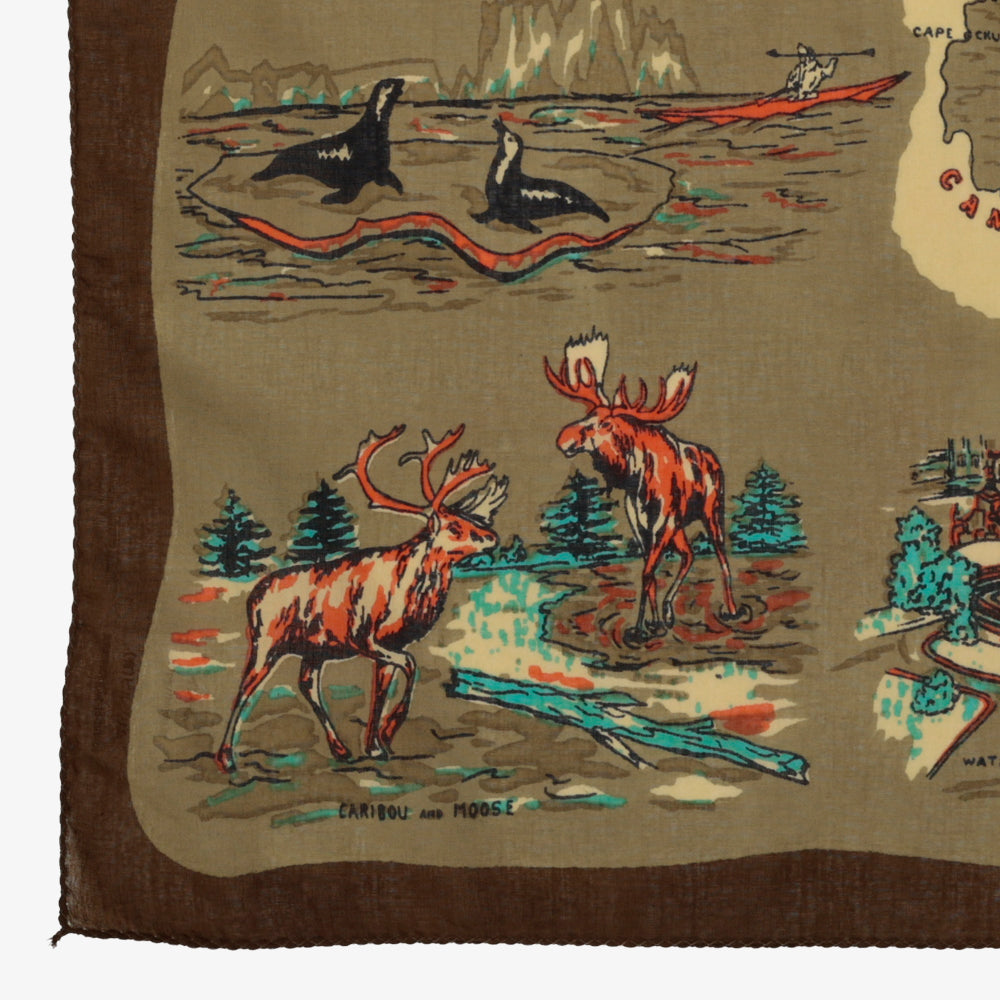 Greenland マップバンダナ Olive / BBB1312-Greenland-c1