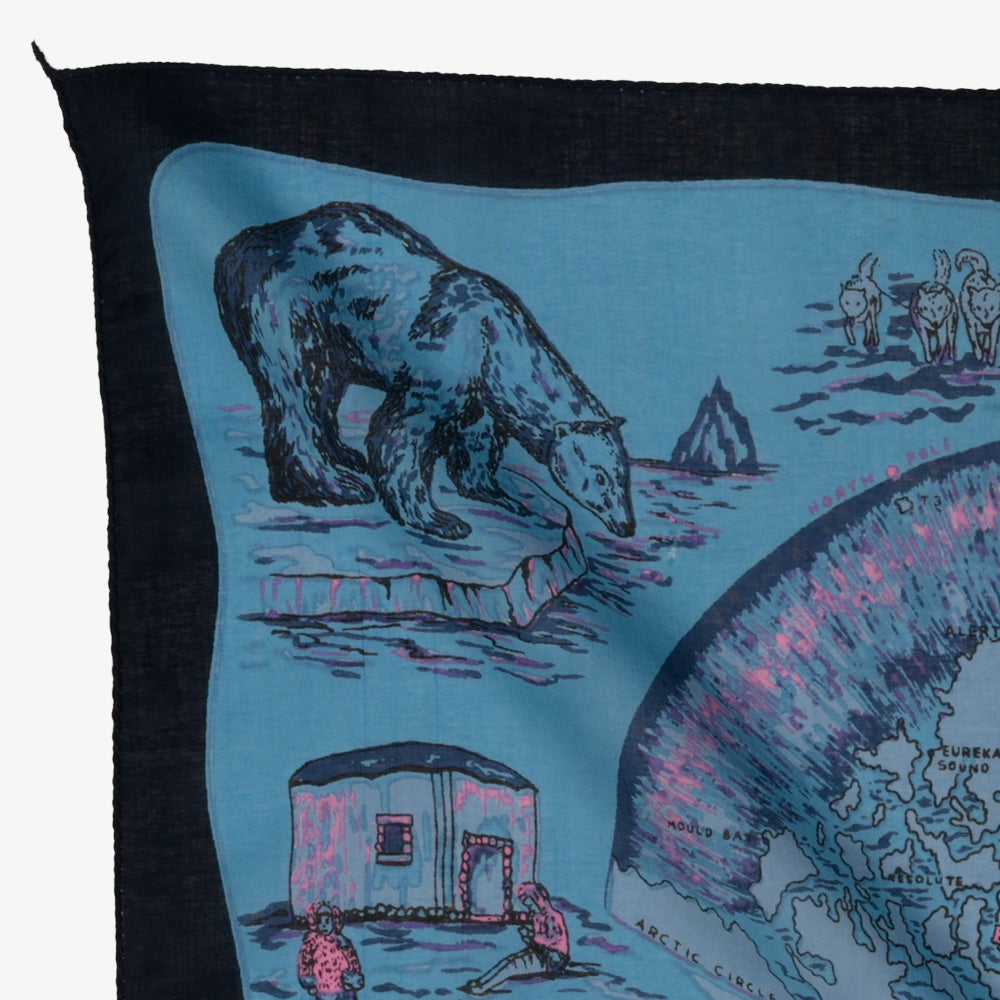 Greenland マップバンダナ Blue / BBB1312-Greenland-c2
