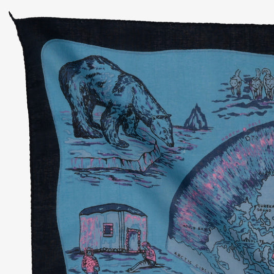 Greenland マップバンダナ Blue / BBB1312-Greenland-c2