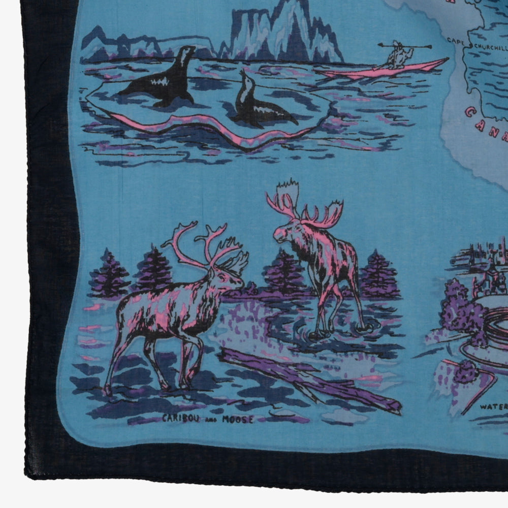 Greenland マップバンダナ Blue / BBB1312-Greenland-c2