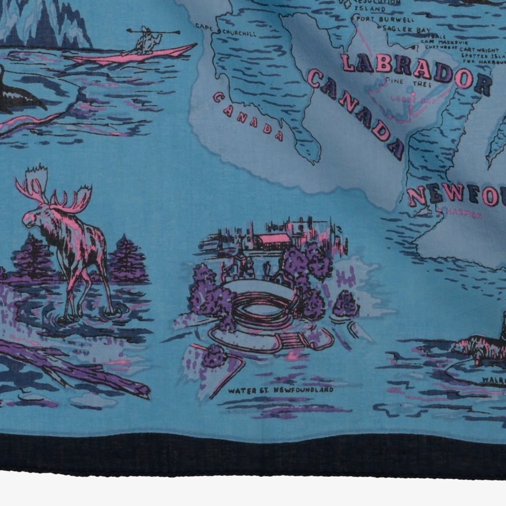 Greenland マップバンダナ Blue / BBB1312-Greenland-c2