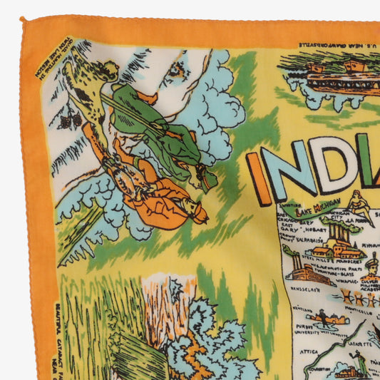 Indiana マップバンダナ Orange / BBB1312-Indiana-c1