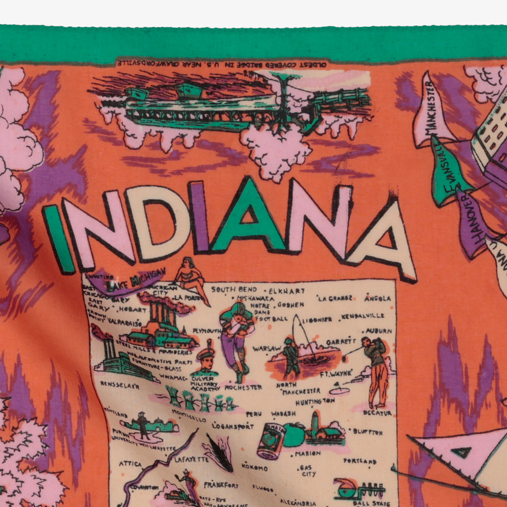 Indiana マップバンダナ Purple / BBB1312-Indiana-c2