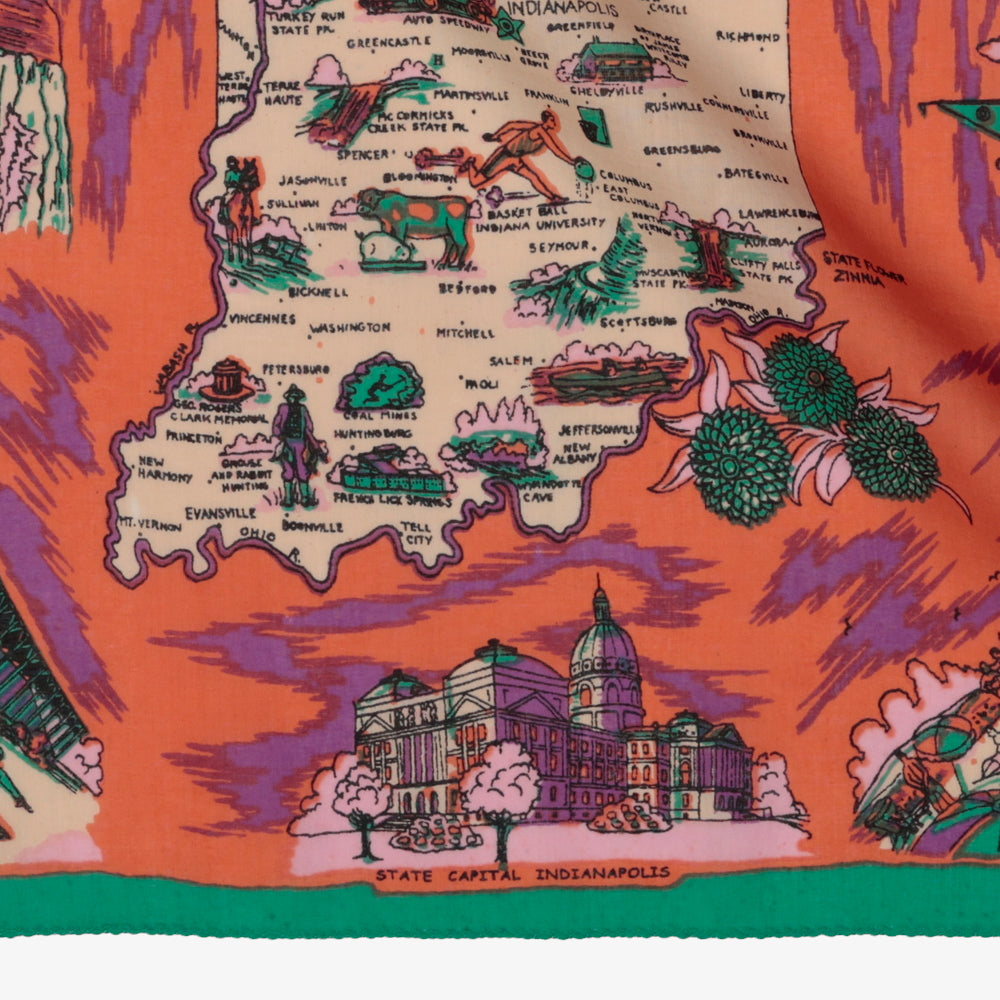 Indiana マップバンダナ Purple / BBB1312-Indiana-c2