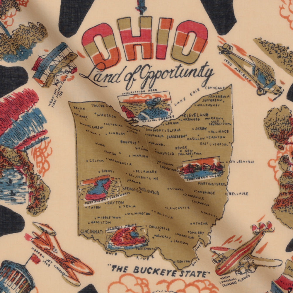 Ohio マップバンダナ Navy / BBB1312-Ohio-c1