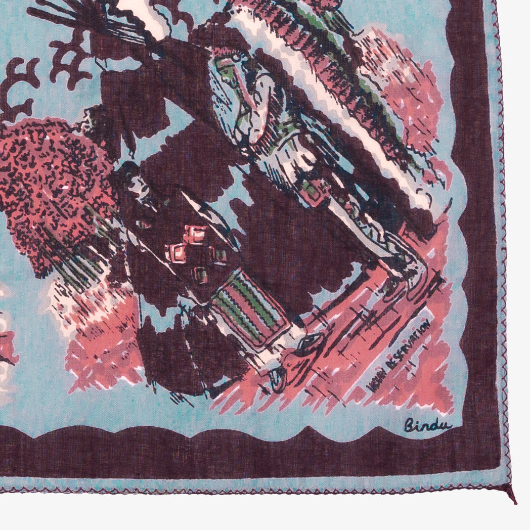 South Dakota Map Print Bandana Saxe / BBB1312 SouthDakota-c2