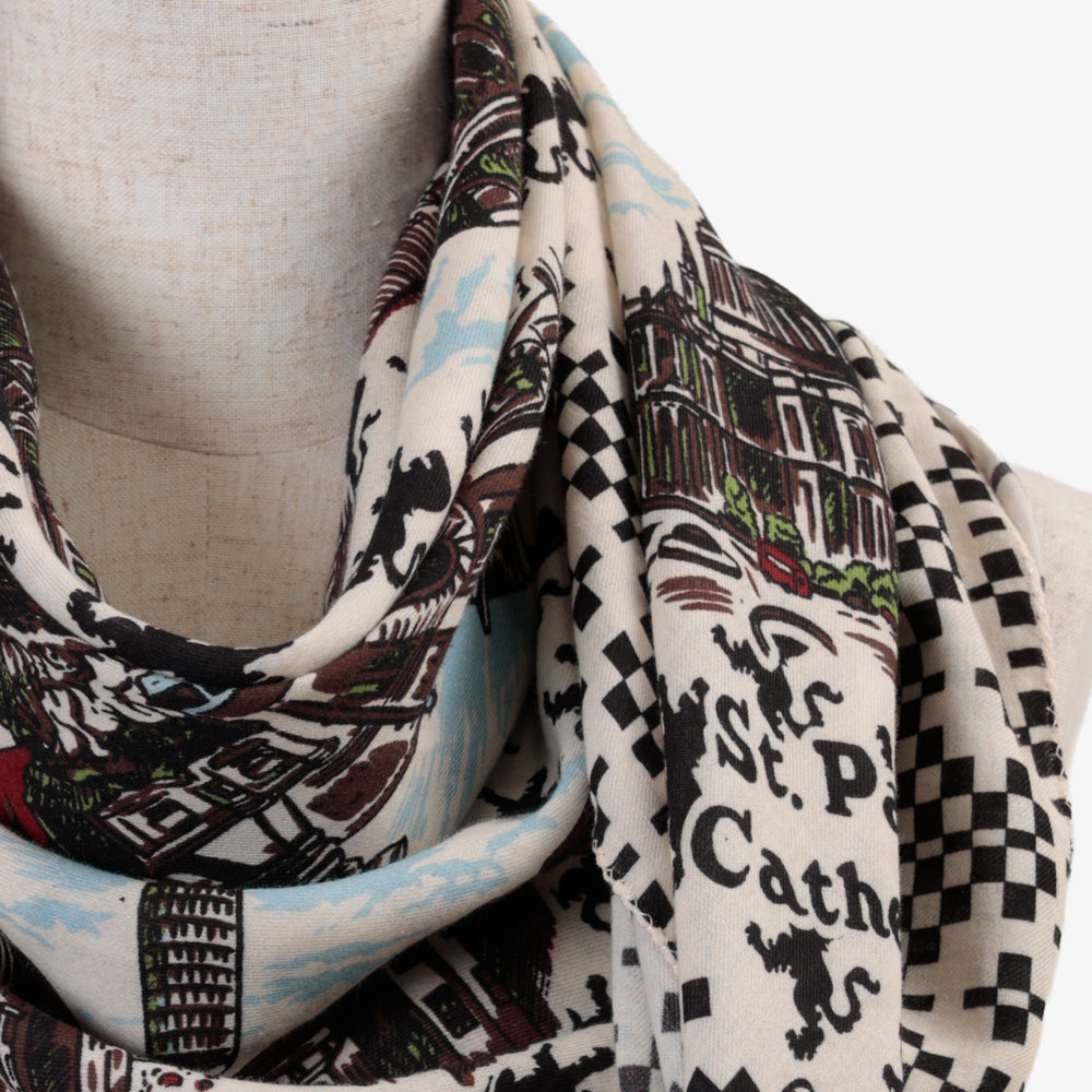 London Cotton Viyella Scarf Natural / BBB1313Viyella-London-c1